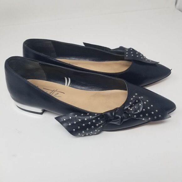 Annette Studio by Nanette Lepore. Cute flats with silver studded bow. - Picture 7 of 15